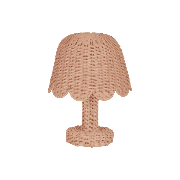 Olli Ella Rattan Petal Lamp Seashell Pink - Nursery Décor – The