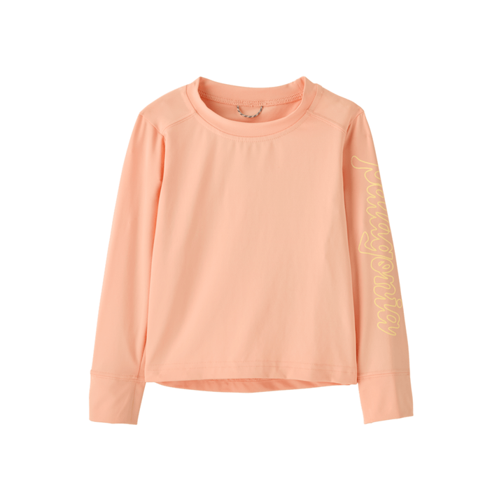 Spring 2025 Patagonia Baby L/S Cap SW T-Shirt Sun & Insect Protection Patagonia Fitz Script- Sunlit Pink 6 Months