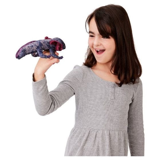 Folkmanis Finger Puppet - Axolotl, Black Finger Puppet Folkmanis