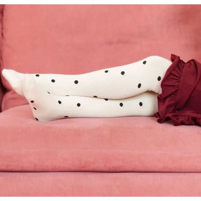 Little Stocking Co. - Vanilla Dot Knit Tights Tights Little Stocking Co.