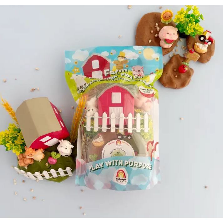 Earth Grown KidDough Play Kit- Farm Clay/Dough EGKD