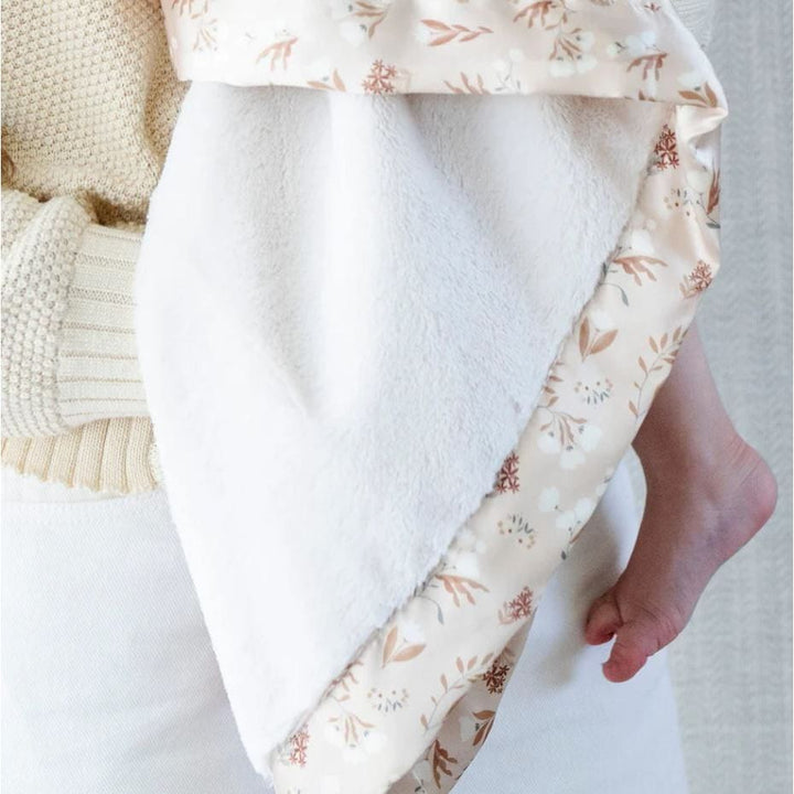 Saranoni Satin Border Receiving Blankets Swaddles & Blankets Saranoni Flora