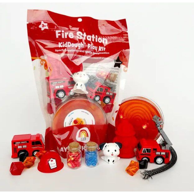 Earth Grown KidDough Play Kit- Fire Station Clay/Dough EGKD