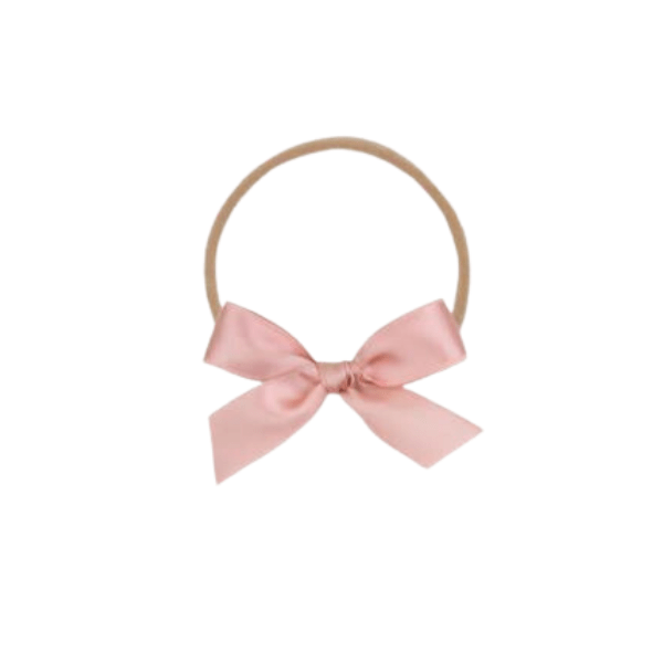 Lou Lou & Company Satin Bow Headband -Small Bow Headband Lou Lou & Company French Pink  