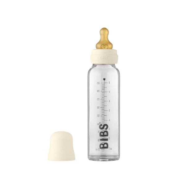 BIBS Baby 225ml Glass Bottle Set Bottles & Sippies BIBS USA Ivory