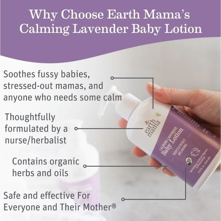 Earth Mama Organics - Calming Lavender Baby Lotion Bath Time Earth Mama Organics
