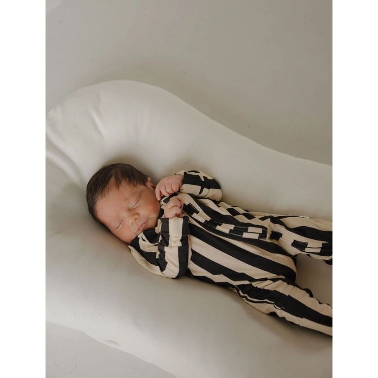 Forever French Bamboo Zip Pajamas – Midnight Stripe Sleepwear