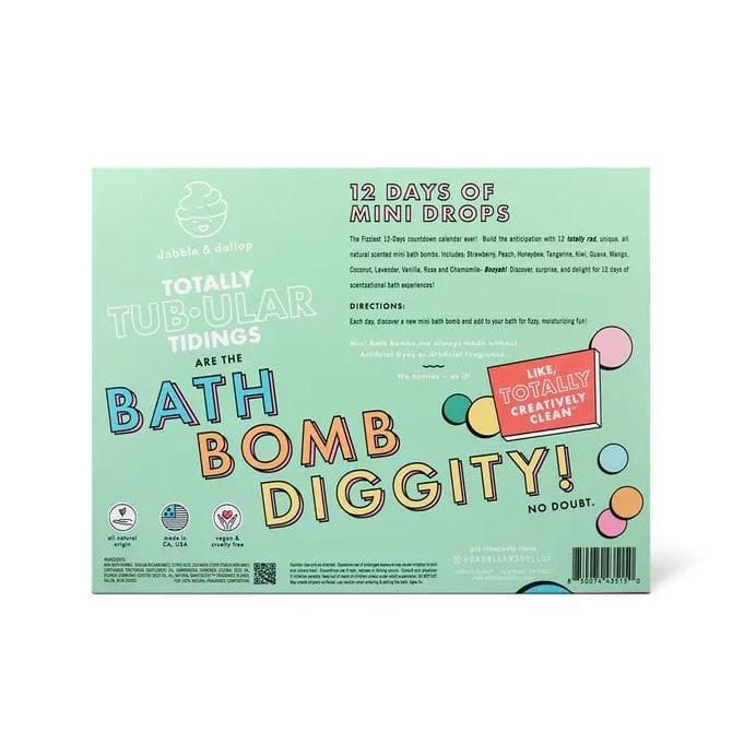 Dabble & Dollop 12 Days of Mini Bath Bombs Countdown Calendar Bath Time Dabble & Dollop