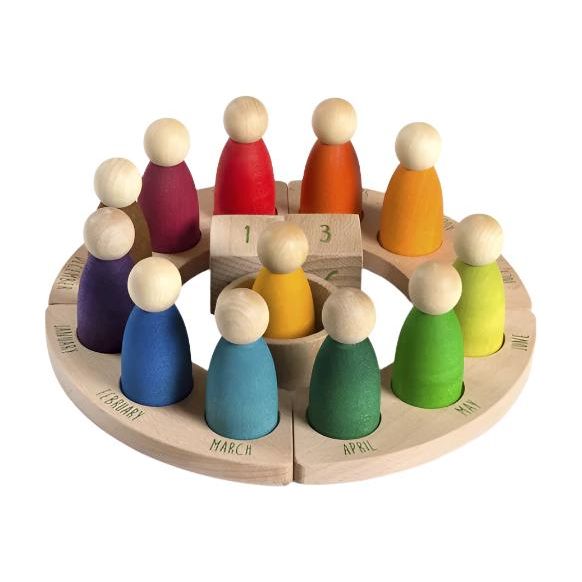 Grapat Perpetual Calendar - Learning Time Wooden Toy Set – The