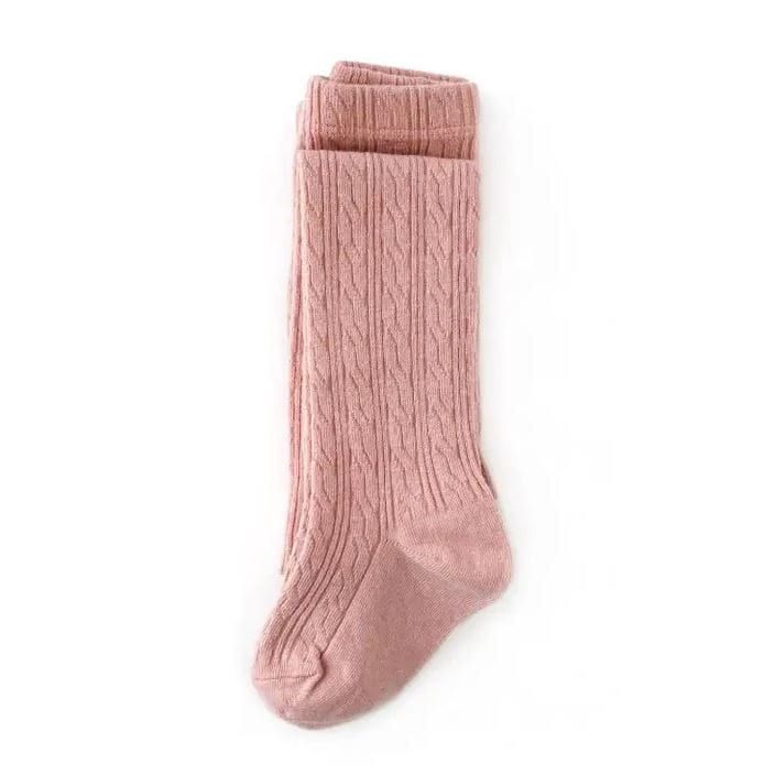 Little Stocking Co. - Blush Pink Cable Knit Tights Tights Little Stocking Co.