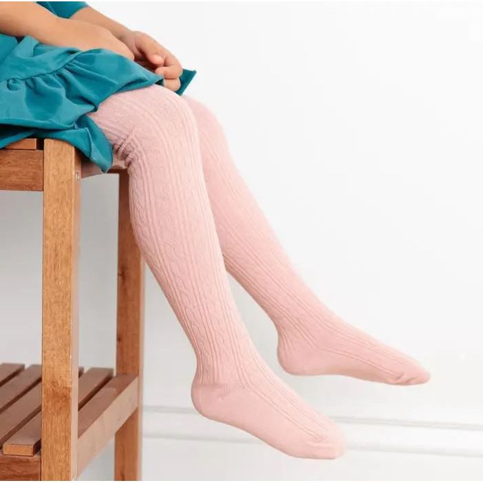 Little Stocking Co. - Blush Pink Cable Knit Tights Tights Little Stocking Co.
