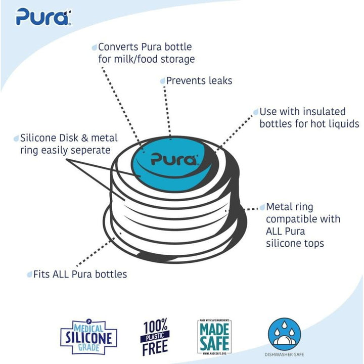 Pura Universal Lid Bottles & Sippies Pura Stainless