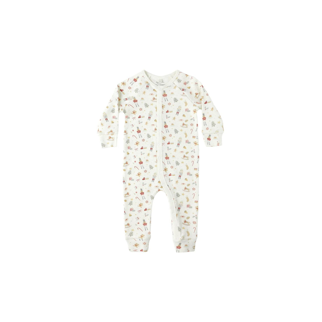 Rylee + Cru Organic Long John Pajamas - Festive