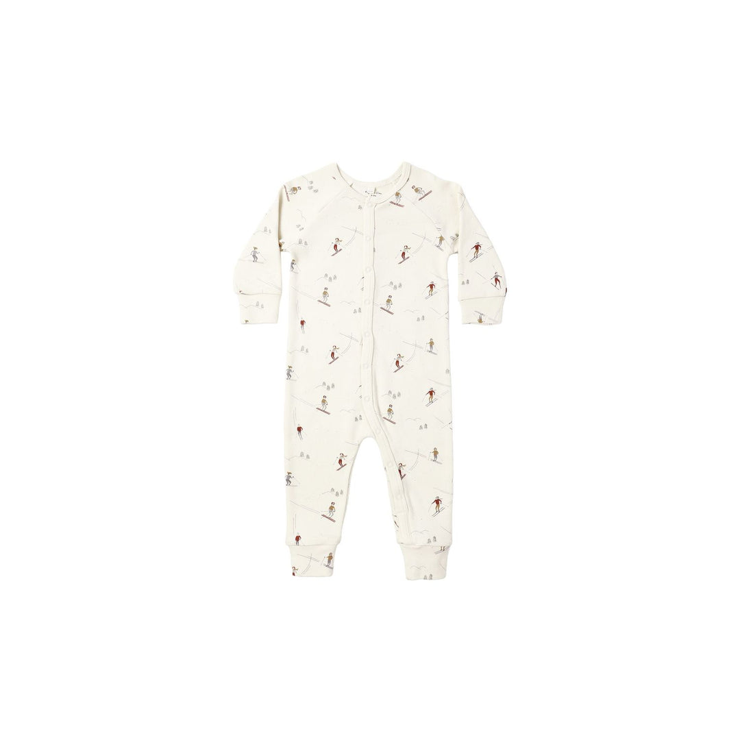 Rylee + Cru Organic Long John Pajamas - Skiers