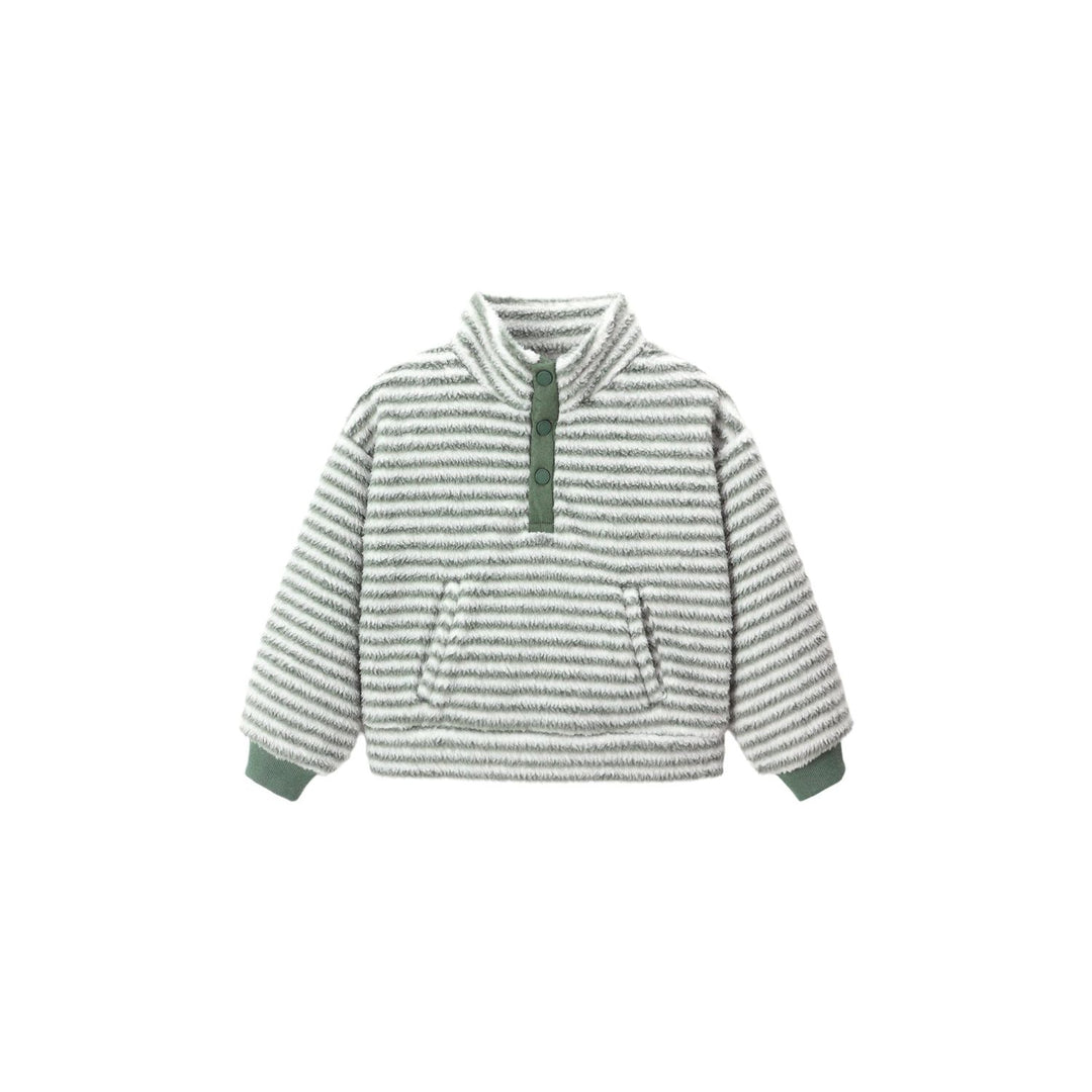 Rylee + Cru Snap Pullover - Evergreen Stripe