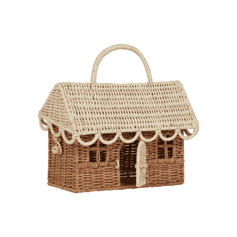 Olli Ella Rattan Gingerbread Casa Clutch