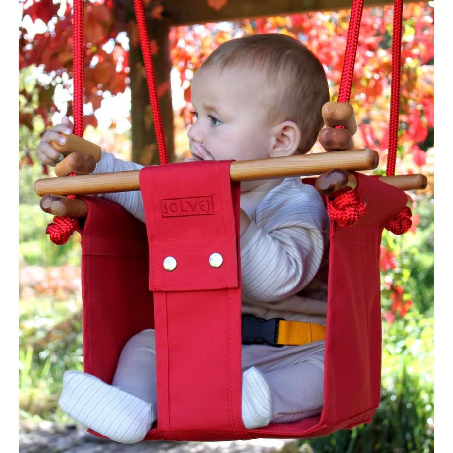 Solvej Indoor/Outdoor Toddler Swing - Pohutakawa Red Swing Solvej