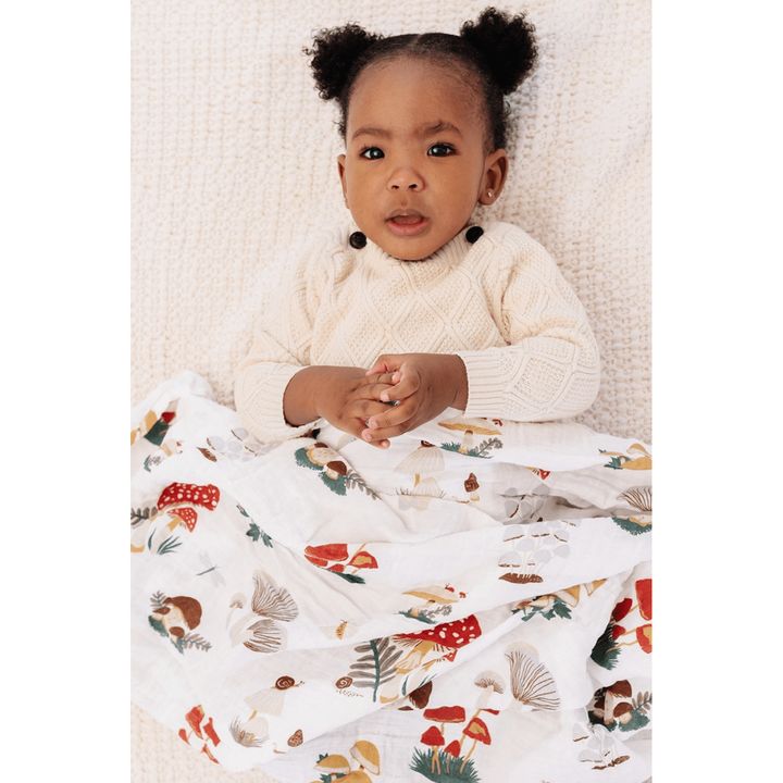 Clementine Kids Mushroom Swaddle Swaddles & Blankets Clementine Kids