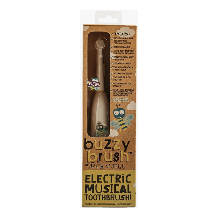 Jack N' Jill Buzzy Brush Musical Electric Toothbrush Natural Toiletries Jack N' Jill