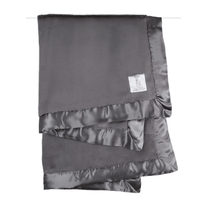 Little Giraffe Luxe Baby Blanket Swaddles & Blankets Little Giraffe Charcoal
