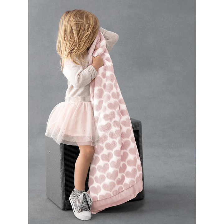Little Giraffe Luxe Heart Army Blanket Swaddles & Blankets Little Giraffe