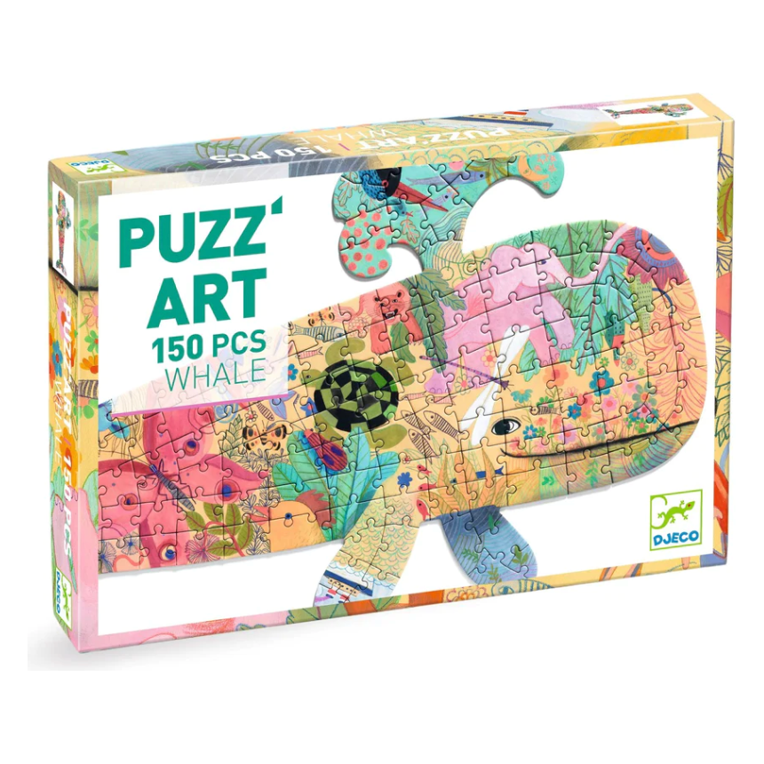 Djeco Puzz'Art 150 Piece Whale Shaped Jigsaw Puzzle