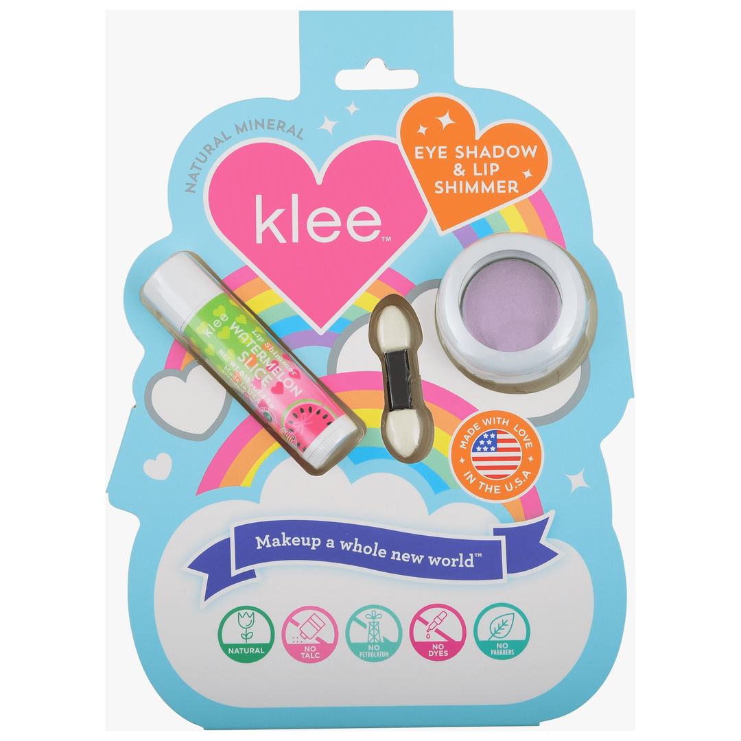 Klee Naturals- Eye Shadow & Lip Shimmer Set- Lilac Sparkles Natural Toiletries Klee Naturals