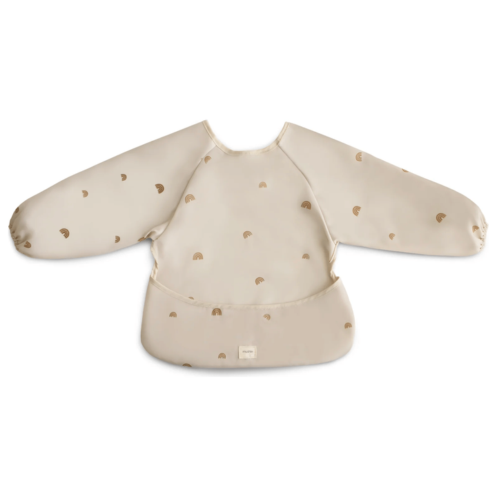 Mushie Long Sleeve Bib Mealtime Mushie Rainbows