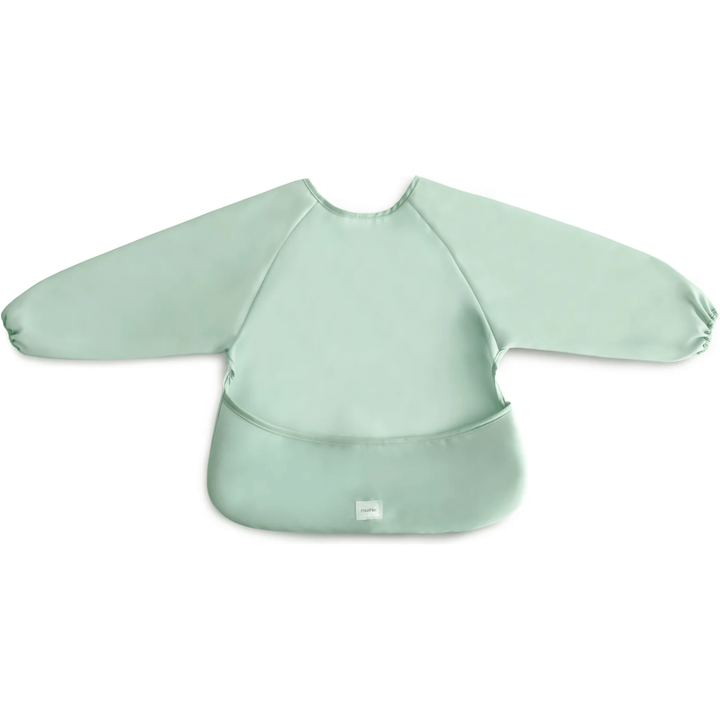 Mushie Long Sleeve Bib Mealtime Mushie Roman Green