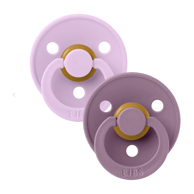 BIBS USA- Natural Rubber Pacifier 2 Pack - Violet Sky/Mauve Pacifiers and Teething BIBS USA