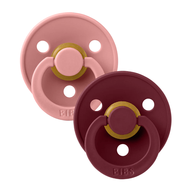 BIBS USA Colour Pacifier 2 Pack- Dusty Pink/ Elderberry Pacifiers and Teething BIBS USA   