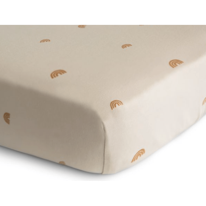 Mushie Stretchy Crib Sheet Baby Bedding Mushie Rainbows