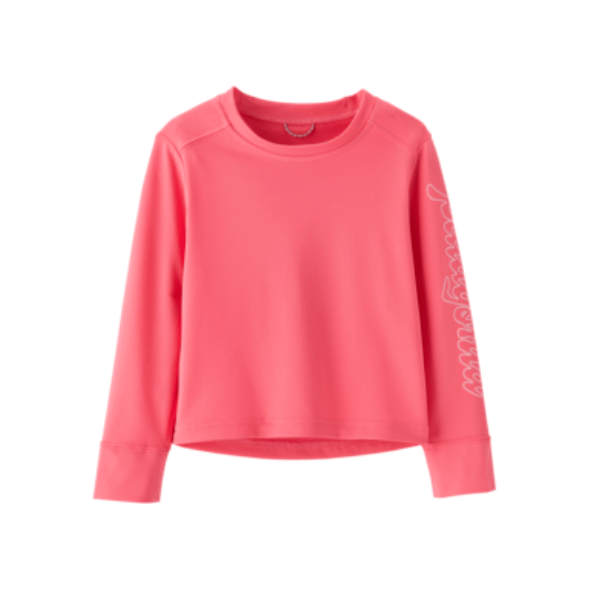 Patagonia Spring 2024- Baby Long-Sleeved Capilene Silkweight UPF T-Shirt Sun Shirt Patagonia Fitz Script: Afternoon Pink 6-12M 