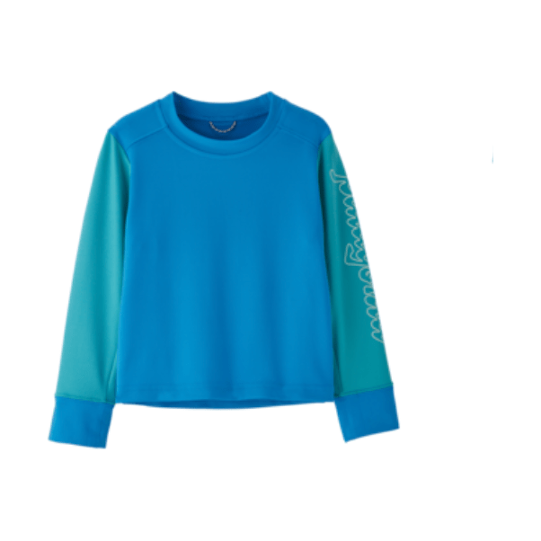 Patagonia Spring 2024- Baby Long-Sleeved Capilene Silkweight UPF T-Shirt Sun Shirt Patagonia Fitz Script: Vessel Blue 6-12M 