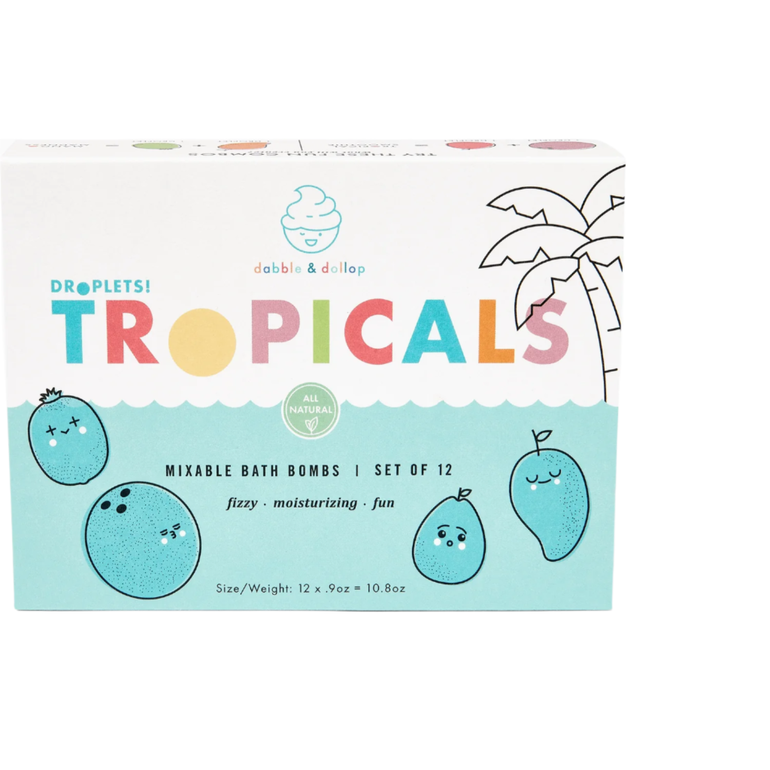 Dabble & Dollop Tropical Bath Bombs–Natural Kids Fun – The Natural