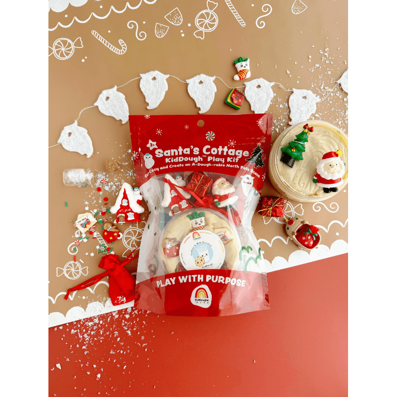 Earth Grown KidDough Play Kit- Santa's Cottage (Milk & Cookies) Clay/Dough EGKD