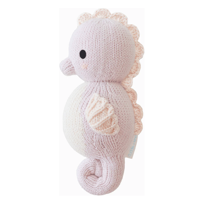 Cuddle + Kind Baby Seahorse, Lilac Baby Animal Collection Cuddle + Kind