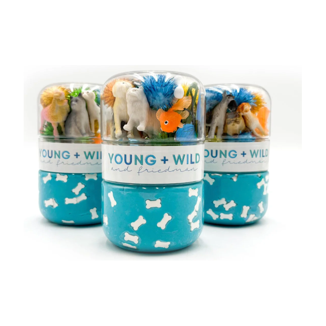 Young + Wild and Friedman - Grab & Go Dough Jar - Pet Shop Clay/Dough Young + Wild and Friedman