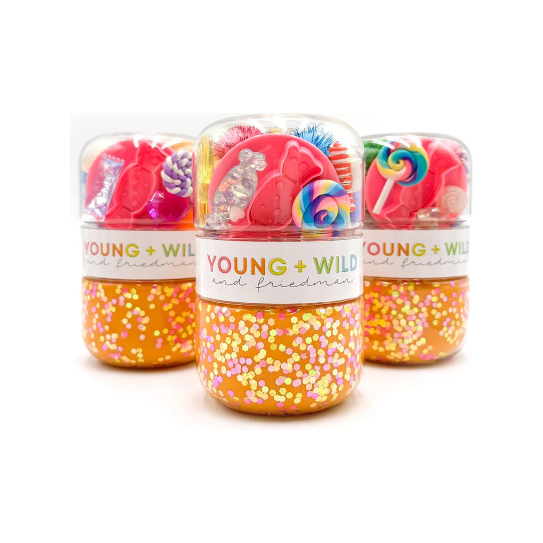 Young + Wild and Friedman - Grab & Go Dough Jar - Candy Clay/Dough Young + Wild and Friedman