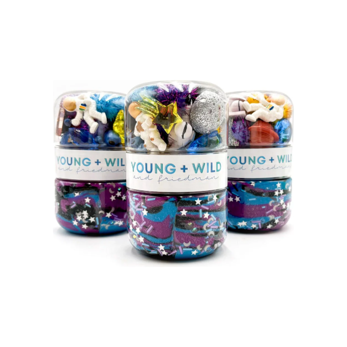 Young + Wild and Friedman - Grab & Go Dough Jar - Space Clay/Dough Young + Wild and Friedman
