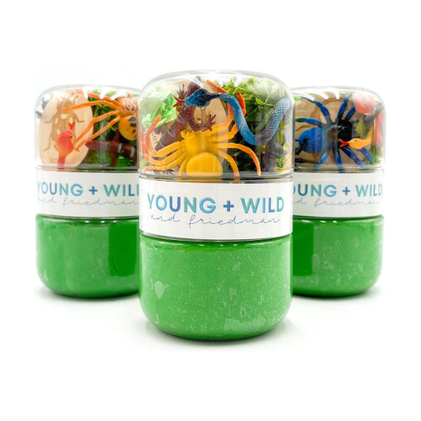 Young + Wild and Friedman - Grab & Go Dough Jar - Bugs Clay/Dough Young + Wild and Friedman