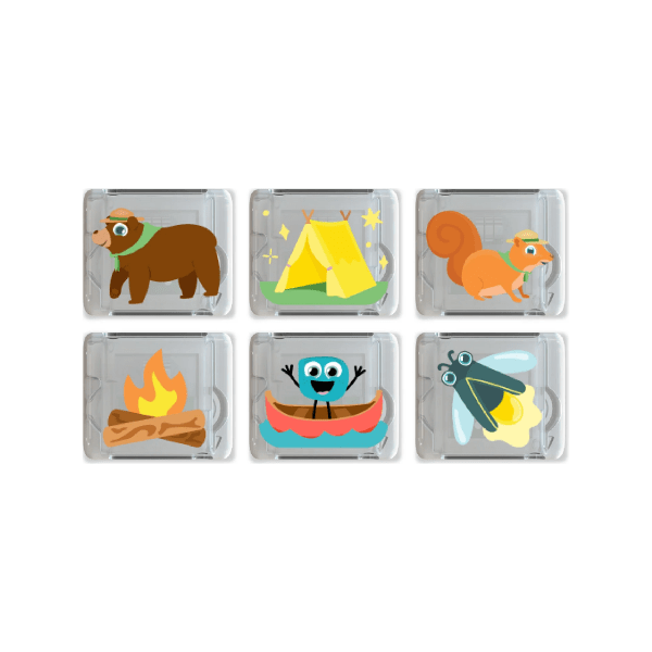 Glo Pals 6 Pack Light Up Cubes Gift Set- Summer Camp Bath Time Glo Pals