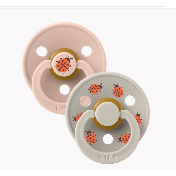 BIBS USA STUDIO Colour 2 Pack Ladybug - Blush/Sand Pacifiers and Teething BIBS USA