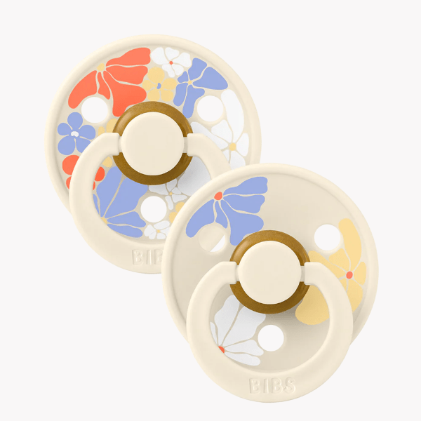 BIBS USA STUDIO Colour 2 Pack Morning Bloom - Ivory Mix Pacifiers and Teething BIBS USA
