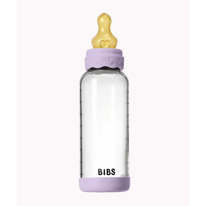 BIBS Baby Glass Bottle Boheme Set 8oz Latex Bottles & Sippies BIBS USA Violet Sky