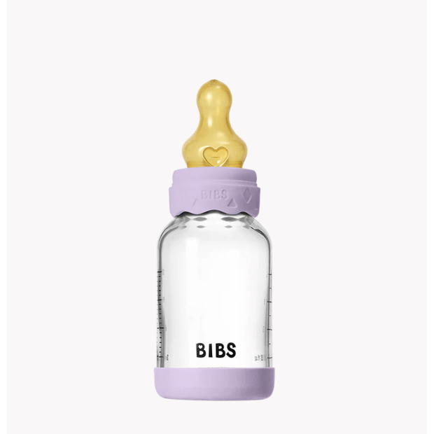 BIBS - Baby Glass Bottle Boheme Set 4oz Latex Bottles & Sippies BIBS USA Violet Sky
