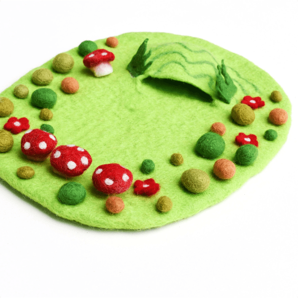 Tara Treasures Fairy Toadstool Garden Play Mat Playscape Felt Toy Tara Treasures