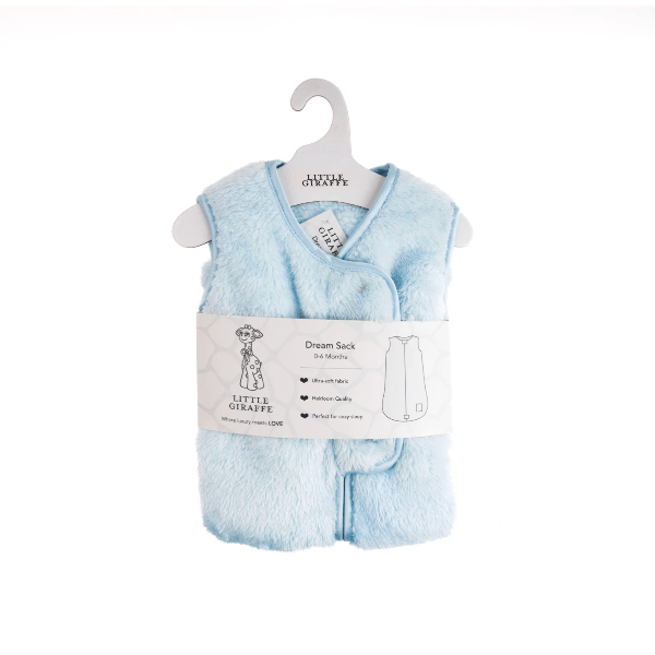 Little Giraffe Stretch Chenille Dreamsack- Blue Swaddles & Blankets Little Giraffe