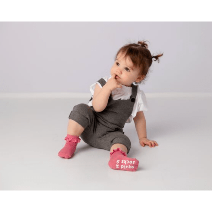 Squid Socks- Non-Slip, Stay Put Ruffle Socks- Charlotte Socks Squid Socks