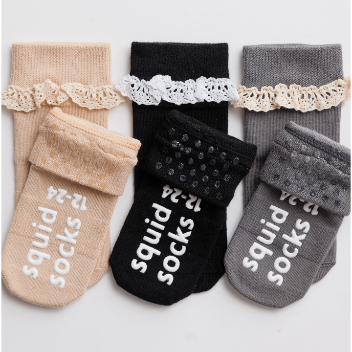 Squid Socks- Non-Slip, Stay Put Ruffle Socks- Candace Socks Squid Socks